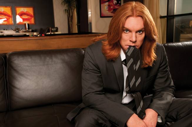 Comedian Scott "Carrot Top" Thompson poses during a cover shoot for LVM, March 28, 2011.